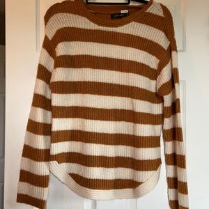 Brown and white stripped sweater